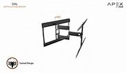 ProMounts Large Articulating TV Wall Mount for 37-86 in. TV's up to 120 lbs. TV Bracket for Wall Fully Assembled, Ready to Install SAL