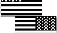 Magnet Me Up Black and White American Flag Car Magnet Decal, Opposing 2 Pack, 4x6 inches, Black, White, Heavy Duty Automotive Magnet for Car Truck SUV