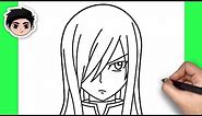 How To Draw Erza Scarlet | Fairy Tail - Easy Step By Step