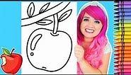 Coloring an Apple on a Tree Coloring Page | Crayola Crayons