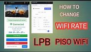 HOW TO ADJUST WIFI RATES ON LPB PISO WIFI/TAGALOG