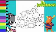 Coloring The Backyardigans Pablo and Tyrone Apple Picking Coloring Book Page | Sprinkled Donuts JR