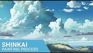 Painting a Makoto Shinkai Background