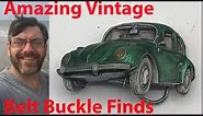 Antiques Dealer Scores Some Vintage American USA Belt Buckles At Car Boot Sale