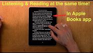 How To Listen Along while Reading an ebook in Apple Books app on an iPhone or iPad