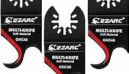 EZARC Oscillating Multi tool Hook Knife Blade, 3PCS Multitool Saw Blades for Cutting Soft Materials Roofing Shingles, PVC Carpet and Cardboard