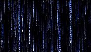 Dark Blue Matrix Code Rain 3D - 1 Hour Matrix Theme TV Screensaver and 4K Live Wallpaper