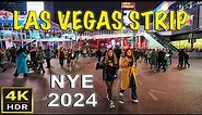 [4K HDR] Las Vegas Strip New Year's Eve 2024 Walk | Dec. 31, 2023 | Las Vegas, Nevada