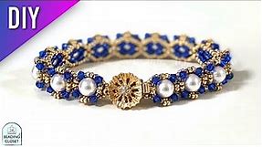 Beaded bracelet tutorial 6mm pearls and seed beads THE PROTECTED PEARL