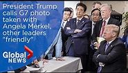 Trump addresses widely shared G7 photo with Angela Merkel, leaders