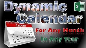 Create a Dynamic Calendar in Excel For Any Month in Any Year