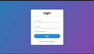Animated Login Form using HTML & CSS only | No JavaScript or jQuery