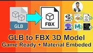 GLB to FBX 3D Model Conversion | Tutorial | Blender | 3D Modeling