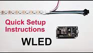 How to install WLED on ESP8266 and connect to WS2812B strip lights