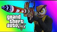 GTA 5 Online Funny Moments - Floating RPG & Batcoon Dumpster Company!
