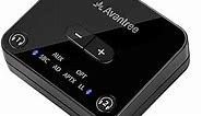 Avantree Audikast 2 [2024 Update] - Bluetooth 5.3 Audio Transmitter for TV with Boosted Optical Volumes, aptX-Low Latency & Adaptive, Qualcomm Chipset, Extended 100ft Range, and Dual Link