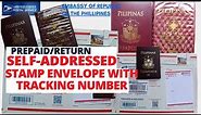 How To Buy Self Addressed Stamp Envelope +Tracking Number Filipino Passport Renewal Complete detail.