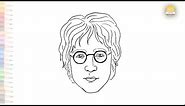 John Lennon portrait sketch | John Lennon face drawing | How to draw John Lennon step by step