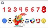 Count 8 object - Number 8 - Counting 8 objects for children and kids - Counting numbers for kids