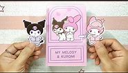 HOW TO MAKE KUROMI & MELODY PAPER HOUSE 🏡 | DIY SANRIO QUIET BOOK