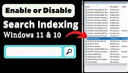 How to Enable/Disable Search Indexing on Windows 11 & 10