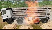 8x8 log truck Hard Offroad BeamNG drive