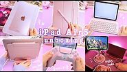 iPad Air 5 (Pink) unboxing + accessories ✨gaming 🎮 playing Genshinimpact