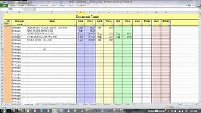 Using Excel for Recipe Costing and Inventory Linking