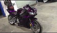 Candy Purple Custom Painted Yamaha R1 Motorcycle