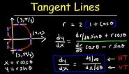 Horizontal Tangent Lines & Vertical Tangent Lines In Polar Form