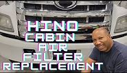 Hino Cabin Air Filter Replacement or Cleaning