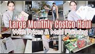 Large Monthly Costco Grocery Haul With Prices & Meal Planning & Pantry Organizing!