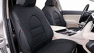 EKR Custom Fit Camry Car Seat Covers for Select Toyota Camry XLE, XSE, XLE V6, XSE V6 2018 2019 2020 2021 2022 2023 2024 (Not for Hybrid) - Full Set,Leather (Black)