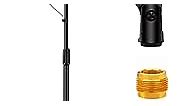 InnoGear Mic Stand, Microphone Stand Floor Detachable Boom Mic Stands with Weighted Round Base, Height Adjustable from 34" to 60" for Blue Yeti HyperX QuadCast Shure SM58 Samson Q2U Fifine K669B
