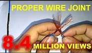 Proper Joint of Electric Wire