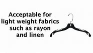 SSWBasics Dress Hangers - Set of 20 Black Plastic Hangers - 17 Inch - Durable Closet Organization Solution