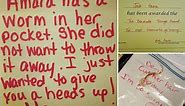From a worm in a pocket to a potty-mouthed poem… funny notes sent home from teachers show exactly what kids get up to at school
