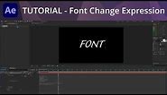 After Effects Tutorial - Font Change Expression