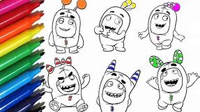 Coloring Pages ODDBODS How to paint with Watercolor Markers - Color Toys for Kids