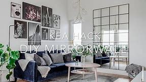 IKEA HACK DIY Industrial Mirror wall under 85 $