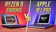 Ryzen 9 6900HS vs Apple M1 Pro - 14” Laptop CPU Comparison!