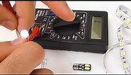 How to test LEDs using a cheap digital multimeter (Cylindrical, SMD LED)