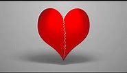 Animation of a Broken Heart Stock Footage