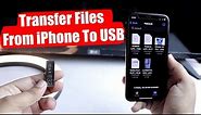 How To Use OTG On iPhone | And Transfer Files From iPhone To USB