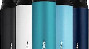 PREMIUM 27 oz Insulated Water Bottles with Carabiner Lid – Stainless Steel Water Bottle – Leak Proof Metal Water Bottle – No Sweat – Wide Mouth Hydroflask – AQUA BLUE
