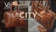 City Leather Laptop Bag — Men's Computer Bag by Von Baer Overview — 13", 14", 15", 15.6" inches