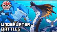 Every Underwater Battle in Bakugan: Geogan Rising 🌊 Bakugan Cartoon Battle Compilation for Kids