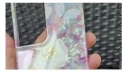 J.west Galaxy S21 Ultra Case 5G, Luxury Sparkle Glitter Translucent Clear Colorful Opal Pearly Thinfoil Design Shiny Floral Print Soft Silicone Cover for Women Girls Slim TPU Protective Phone Case