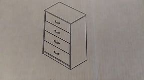 Ameriwood Home/Emery Four Drawer Dresser Complete Assembly