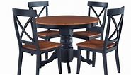 HOMESTYLES 5-Piece Black and Oak Dining Set 5168-318